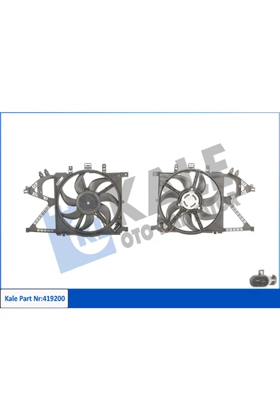 KALE FAN MOTORU VE DAVLUMBAZI (OPEL  COMBO CORSA C 160W 360MM) ürün görseli 1