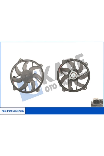 KALE FAN  MOTOR KABLOLU CITROEN  C4 - DS5 - JUMPY    307 - 308 - 3008 - 5008  PARTNER  TEPEE  PARTNER ürün görseli 1