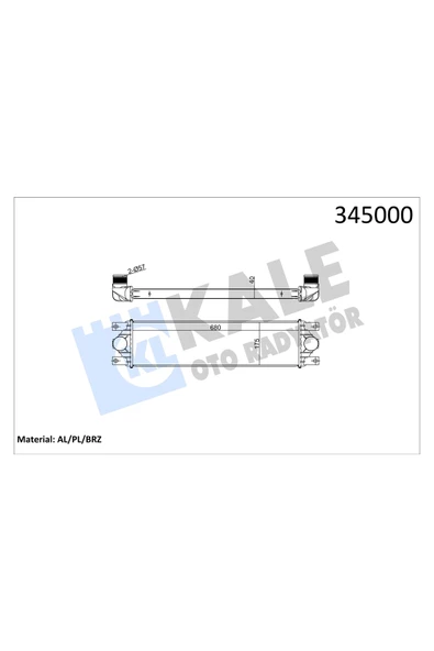 KALE TURBO RADYATORU INTERCOOLER RENAULT  MASTER II OPEL  MOVANO 2.5DTI 2.5 DCI  2.8DTI 98= ürün görseli 1