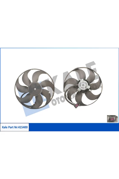 KALE FAN MOTORU-345 MM 250/60W (VW GOLF 98-06  POLO 95-08-SKODA OCTAVIA 97-11) ürün görseli 1