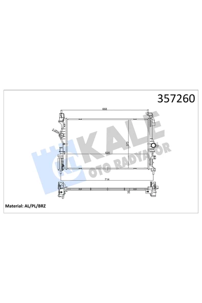 KALE SU RADYATORU BRAZING (OPEL CORSA E 1.3 CDTI 14-  ADAM 1.0 14-18  ) ürün görseli 1