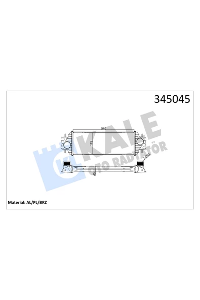 KALE TURBO RADYATORU INTERCOOLER RENAULT   TRAFFIC 1.9DCI 1.9DTI  OPEL   MOVANO 1.9DCI 1.9DTI 01-- ürün görseli 1