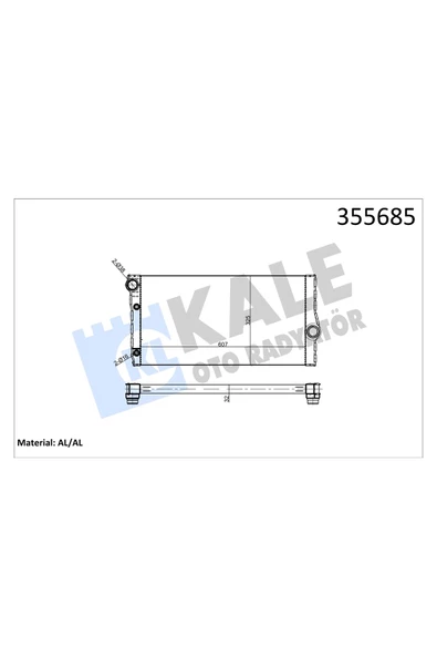 KALE SU RADYATORU   BMW  BMW 5 F10,F07,F11 518-535D , 6 F12,F13,F06 640D , 7 F01,F02,F03,F04 730D ürün görseli 1