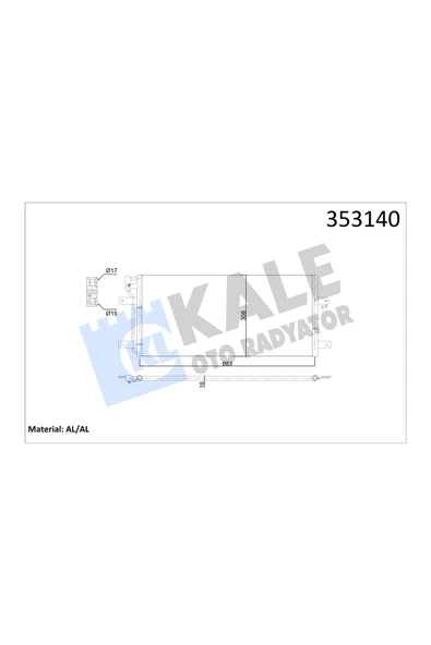 KALE KLIMA RADYATORU VW TRANSPORTER AC1 ürün görseli 1