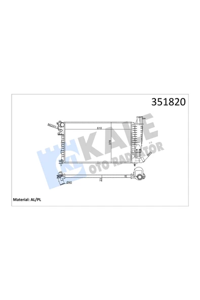 KALE SU RADYATORU MEKANİK ( PEUGEOT   306 18 XU7JP / CITROEN   ZX ) ürün görseli 1