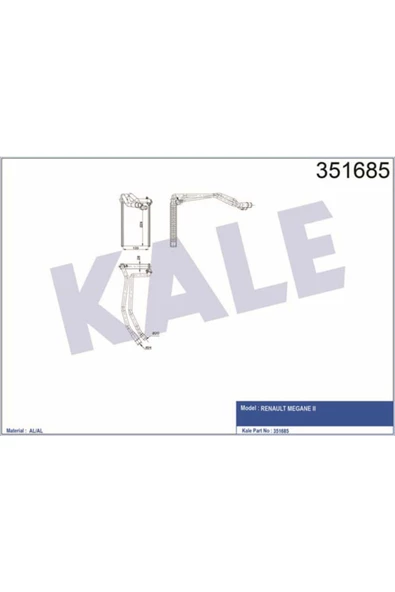 KALE OTO Radyatör 351685 Kalorifer Radyatörü Megane II ürün görseli 1