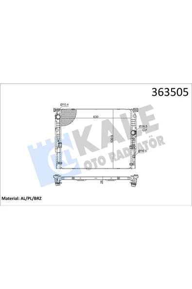 KALE SU RADYATORU BRAZING BMW 5 G30.F90.G31 16 20 6 G32 17 20 7 G11.G12 15 19 MT 630×530.5X26 ürün görseli 1