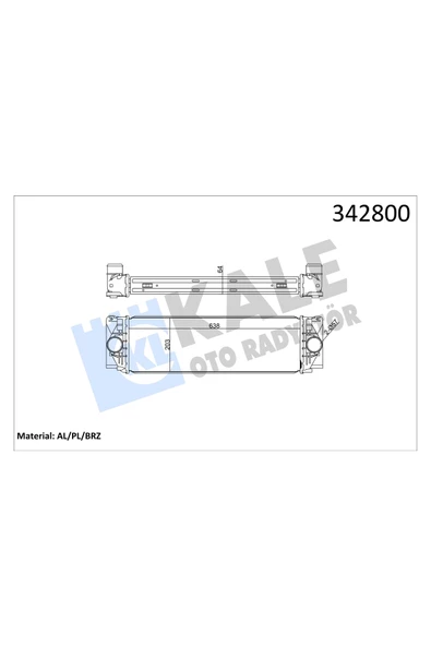 KALE TURBO RADYATORU ( VW  CRAFTER 2.5TDI 06- ) (MERCEDES W906 SPR ) ürün görseli 1