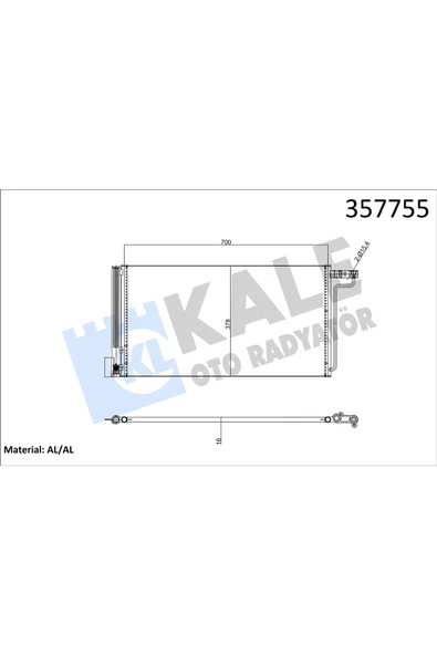 KALE KLIMA RADYATORU (FORD   FOCUS / C-MAX 1.6 BENZİNLİ 105 - 123 PS 01-DURATECH) ürün görseli 1