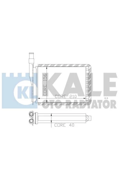 KALE OTO Radyatör 0581842AL Kalorifer Radyatörü Renault 9 R11 2 Sıra Cu Pl 212X156 ürün görseli 1