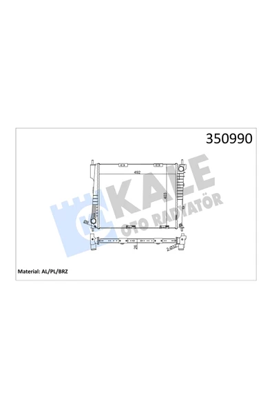 KALE SU RADYATORU RENAULT  CLIO III 1.2-1.4-1.6 16V-1.5 DCI 05=  MODUS 1.4-1.6 16V -1.5DCI 04= ürün görseli 1
