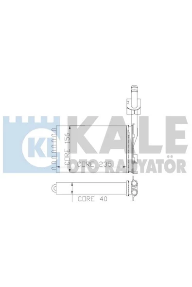 KALE OTO Radyatör 0584862AL Kalorifer Radyatörü R21 2 Sıra Cu Pl ürün görseli 1