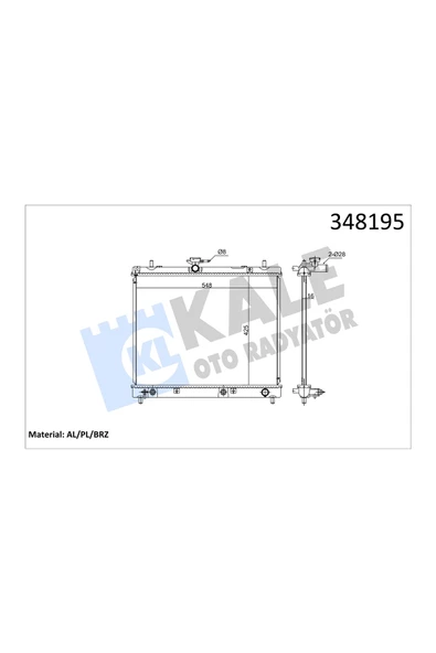 KALE MOTOR SU RADYATORU DAIHATSU TERIOS 1.5 2005-/ OTOMATIK VITES ürün görseli 1