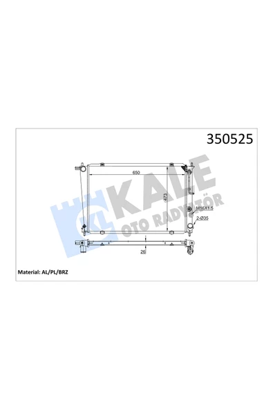 KALE SU RADYATORU BRAZING (HYUNDAI  STAREX 2.5 TD-TCI 00/  ) OTOMATIK SANZIMAN ürün görseli 1