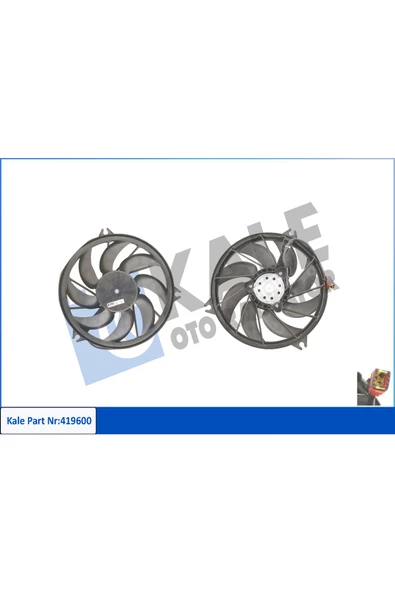 KALE FAN MOTORU PERVANELI KLIMALI  206 CC  206 1,1-1,4 8V-1,6 8V  99+  206 SW MOT  200W 392mm ürün görseli 1