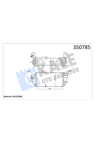 KALE TURBO RADYATORU INTERCOOLER HYUNDAI ACCENT BLUE 1.6 CRDI 15-/ I20 1.4 C ürün görseli 1