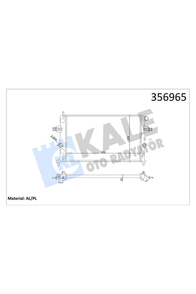 KALE SU RADYATOR 23MM MEKANIK (OPEL ASTRA G ; ZAFIRA A 1.4/1.6/1.8/2.2 16V 1.6 99=> ) ürün görseli 1