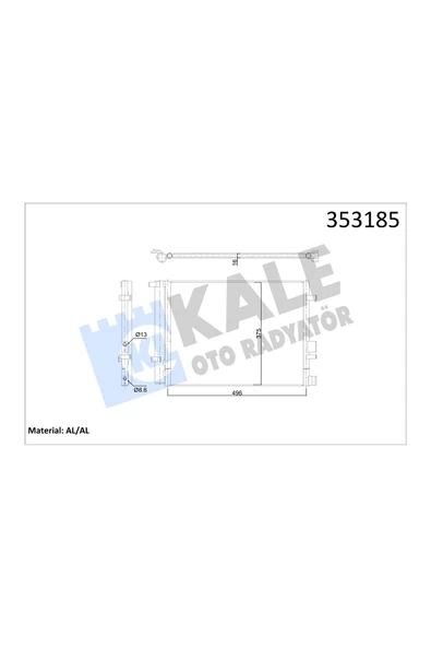 KALE KLIMA RADYATORU HYUNDAI I20 1.4 CRDI DIZEL 2008-/ ürün görseli 1
