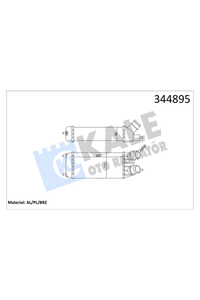 KALE TURBO RADYATORU INTERCOOLER CITROEN  JUMPY   EXPERT FIAT  SCUDO 1.6 HDI-DMTJ 07= ürün görseli 1