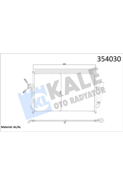 KALE KLIMA RADYATORU KONDENSER (ISUZU D-MAX TFS 2.5DDI 12/ EURO5 ) ürün görseli 1