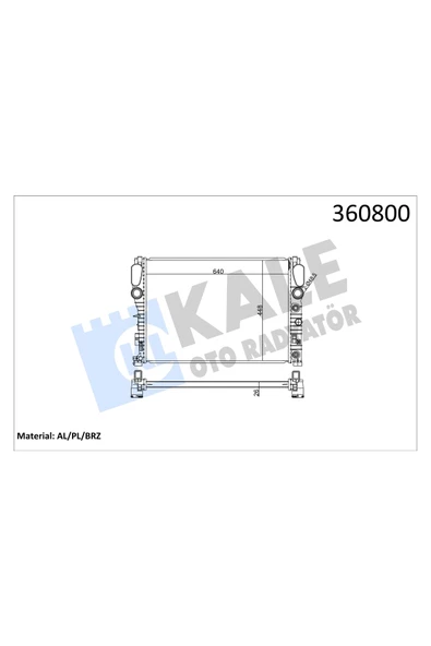 KALE SU RADYATORU BRAZING MERCEDES W211-W219 / OM646 / 200/220Cdi ürün görseli 1