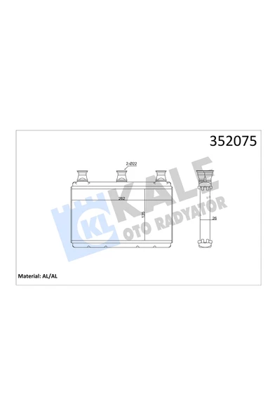 KALE KALORIFER RADYATORU BMW  5 E60  5 TOURING E61 03-10  6 E63 6 CABRIO E64 4-10  ATMT ürün görseli 1
