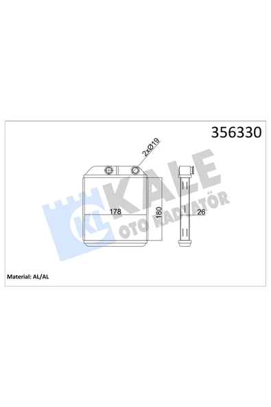 KALE KALORIFER RADYATORU MITSUBISHI CARISMA SPACE STAR 1996-2006 VOLVO S40 1995-2003 ürün görseli 1
