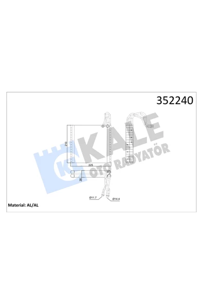KALE EVAPORATOR (DACIA  SANDERO LOGAN ) ürün görseli 1