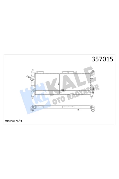 KALE SU RADYATOR 32MM MEKANIK (OPEL CORSA B  COMBO  TIGRA 1.2I 1.4I 1.4I/1.6I 16V 93=> (AC) ürün görseli 1