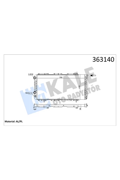 KALE SU RADYATORU PEUGEOT BOXER - CITROEN JUMPER - FIAT DUCATO (244) 2.0JTD 02 / 06 (MT) [MEKANIK] ürün görseli 1