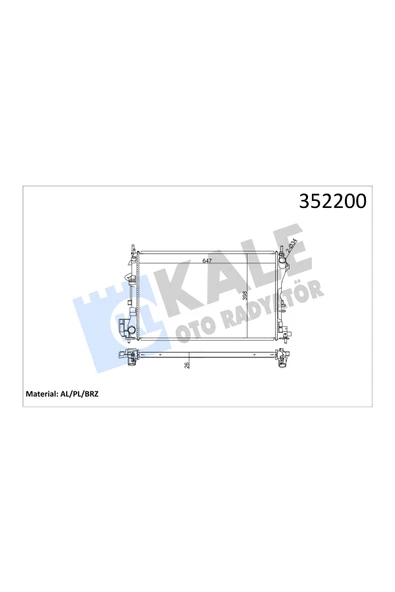 KALE SU RADYATORU (KLIMALI)  BRAZING (OPEL  VECTRA C 1.6 Z16XE 02-06) ürün görseli 1