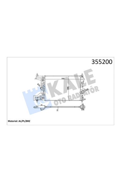 KALE SU RADYATÖR (OPEL   ASTRA J  1.6  2009-2015 /CHEVROLET  CRUZE 1.8 09=/ (AT) ürün görseli 1