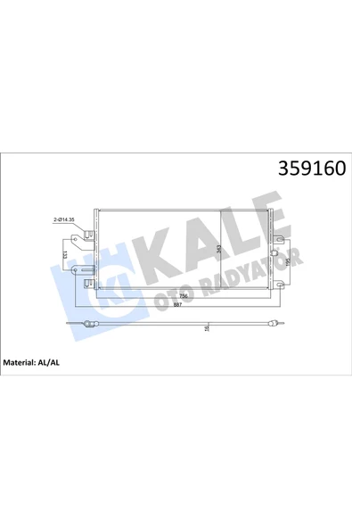 KALE KLIMA RADYATORU SCANIA P G R T SERISI 230-420 0 ,P 230-550 04, R 270-440 04 (KURUTUCUSUZ) ürün görseli 1