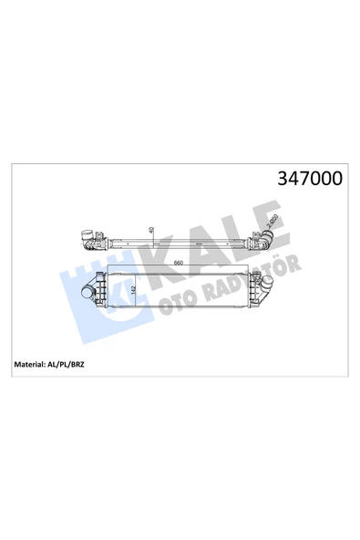 KALE TURBO RADYATORU İNTERCOOLER (FORD  MONDEO KUGA / S-MAX  1.6 1.8 TDCI  08- / ürün görseli 1