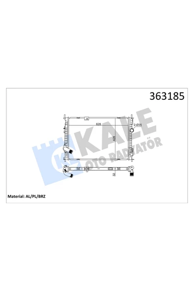 KALE SU RADYATORU BRAZING NISSAN QASHQAI (J10) , QASHQAI +2 1.6DCI 07 / 14 AC/NAC (AT/MT) ürün görseli 1
