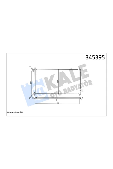 KALE KLIMA RADYATOR (HONDA  CIVIC 1.6 -1.8 VTEC 2012//) ürün görseli 1