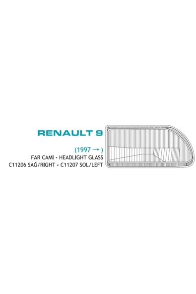 AYFAR FAR CAMI SOL ( RENAULT   R9 BROADWAY 97- ) ürün görseli 1