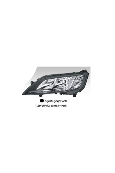 AYFAR FAR SOL MOTORLU   FIAT DUCATO MAXI CITROEN  JUMPER PEUGEOT BOXER 14- SIYAH CERCEVELI ürün görseli 1