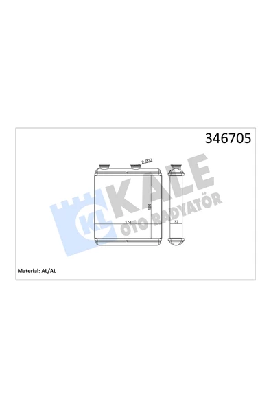 KALE KALORİFER RADYATORU BRAZING (OPEL    MERIVA  1.4 1.6 1.3CDTI 1.7DTI/CDTI 03 / 10 ) ürün görseli 1