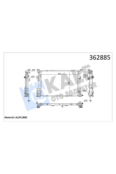 KALE SU RADYATORU BRAZING MERCEDES A SERISI (W176) 180-180CDI 200 12 /  (AT) ürün görseli 1