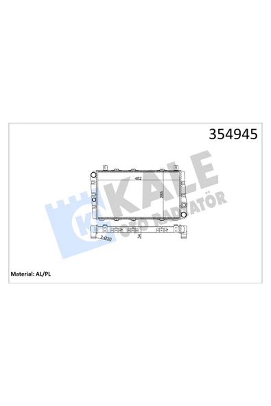 KALE SU RADYATORU 482×285 (SKODA FAVORIT 88-95  FELICIA 95-01) ürün görseli 1