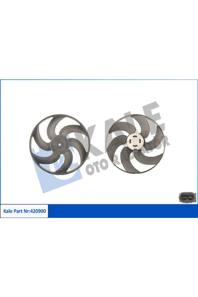 KALE FAN-MOTOR  (260W 380MM 12V)  (RENAULT   19   88 / 95  CLIO 90 / 98 1.4 1.8 1.9D/DTI ürün görseli 1