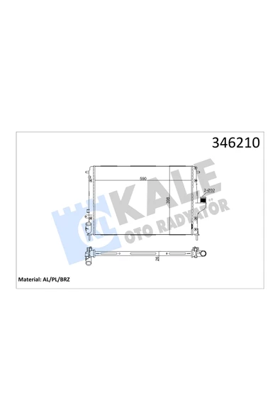 KALE SU RADYATORU BRAZING (DACIA  LOGAN-SANDERO-DUSTER 1.5DCI K9K 08-/  ) ürün görseli 1