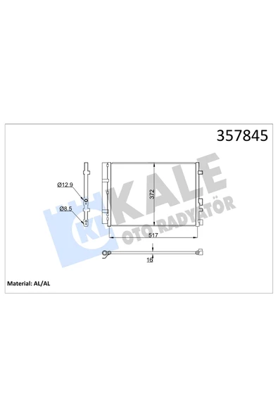 KALE KLIMA RADYATORU KONDENSER (HYUNDAI İ20 II  İ20 ACTİVE 1.4CRDI 1.0T-GDI 14 / KURUTUCU İLE ürün görseli 1