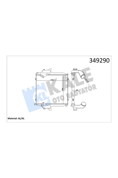 KALE INTERCOOL RADYATORU ACTROS 96 / 02 , ACTROS MP2/MP3 03 / ürün görseli 1