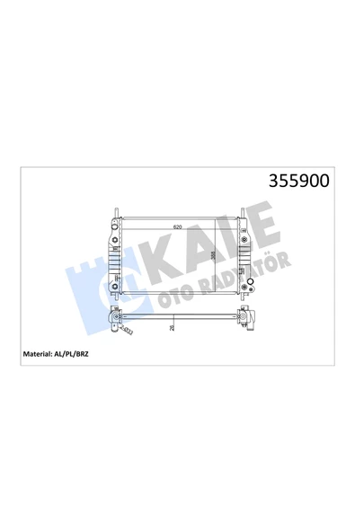 KALE SU RADYATÖRU  (FORD    MONDEO 2.0  93-00) 4 VITES OTOMATİK ŞANZUMAN ürün görseli 1