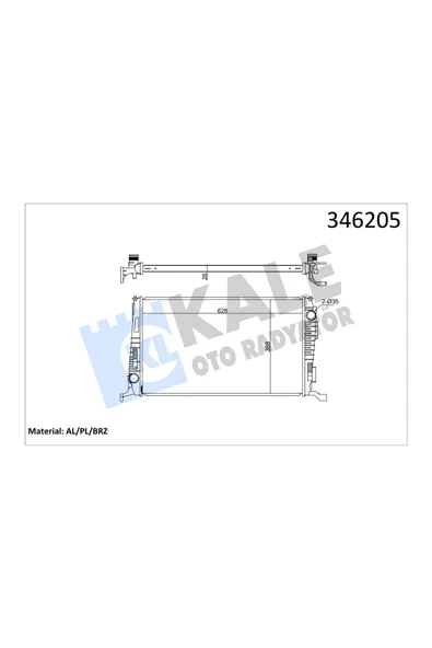 KALE SU RADYATORU BRAZING (DACIA  DUSTER  1.5DCI   10- ) ürün görseli 1