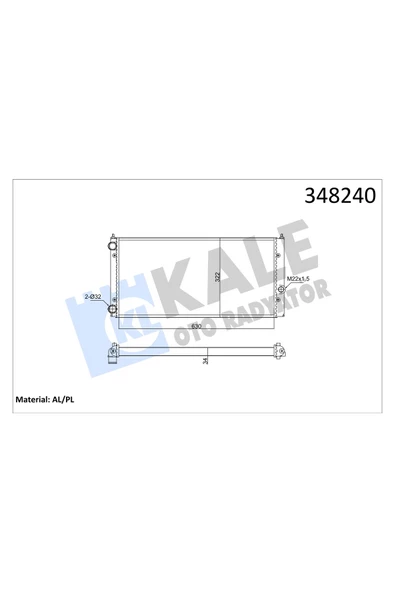 KALE SU RADYATORU OTOMATIK BRAZING VW SEAT ürün görseli 1