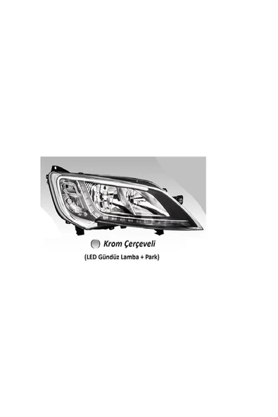 AYFAR FAR SAG MOTORLU  FIAT DUCATO MAXI CITROEN  JUMPER PEUGEOT BOXER 14- KROM CERCEVELI ürün görseli 1