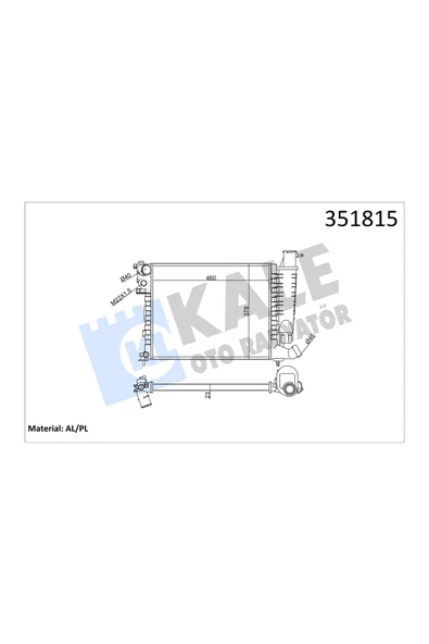 KALE SU RADYATORU MEKANİK ( PEUGEOT   306 16 TU5JP-- 98 NAC CITROEN   ZX 1.4 ) ürün görseli 1